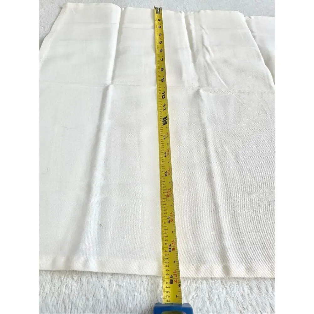 Set of four white cloth napkins set - 19 x 19 1/2 inches